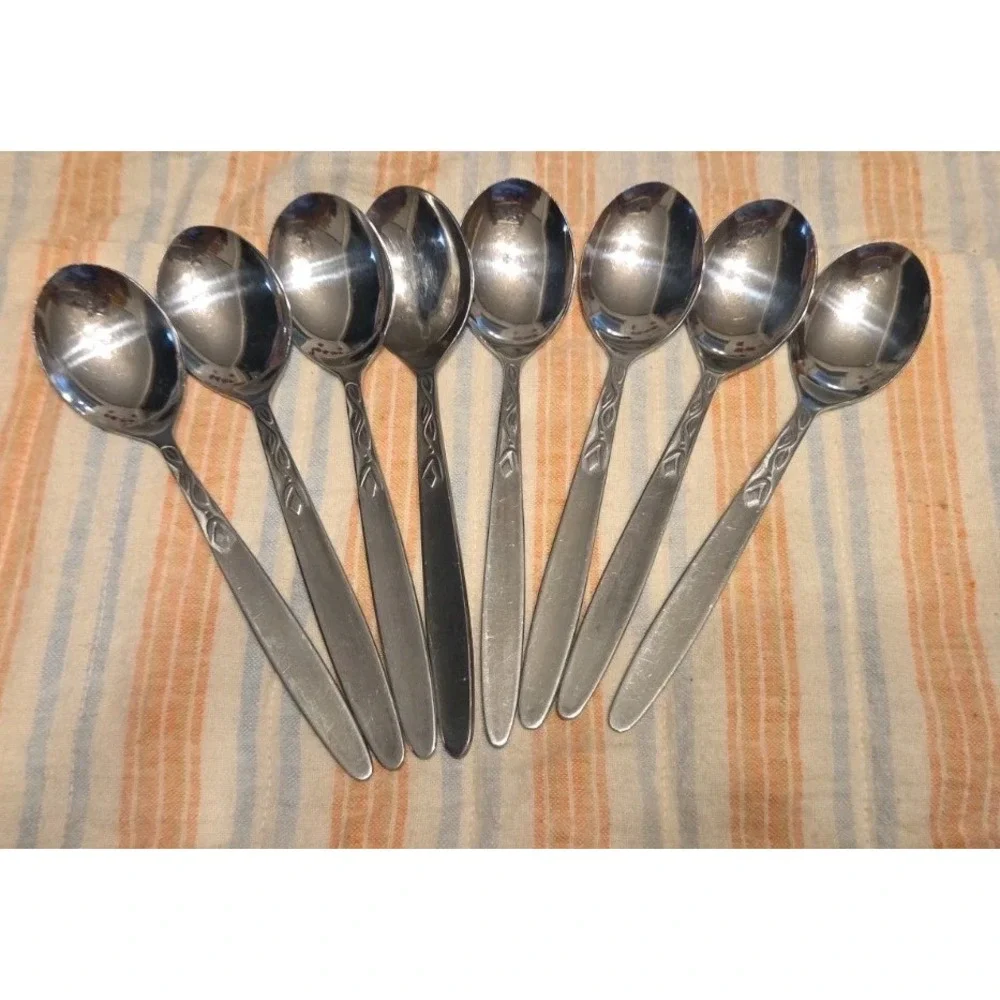 8 Settings  AMEFA Tulip Time Holland Stainless Flatware 40pcs in Roll Keeper
